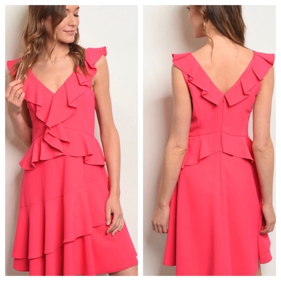 FLUTTER DRESS FUCHSIA - Picture 4 of 8